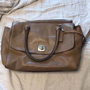 Large leather coach purse